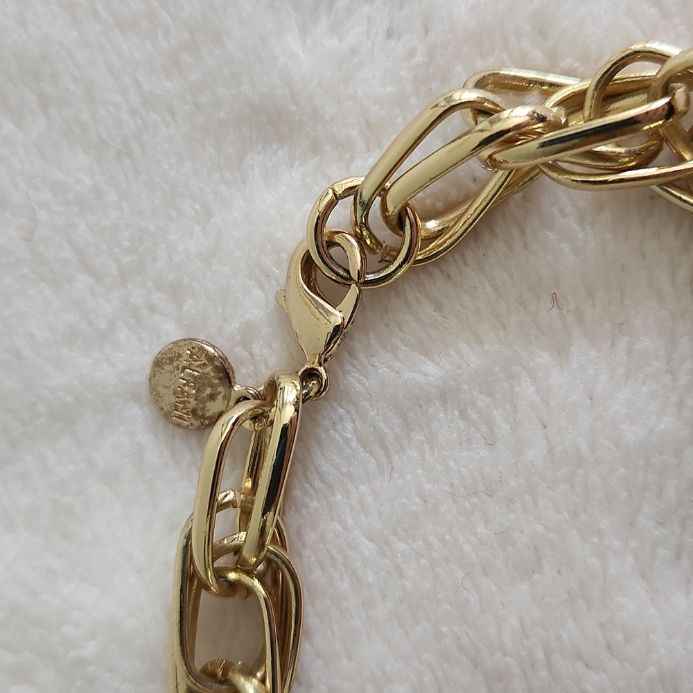 Alfani Necklace 19.75 in using Double & Single Links for illusion of 3 Links - Picture 4 of 7